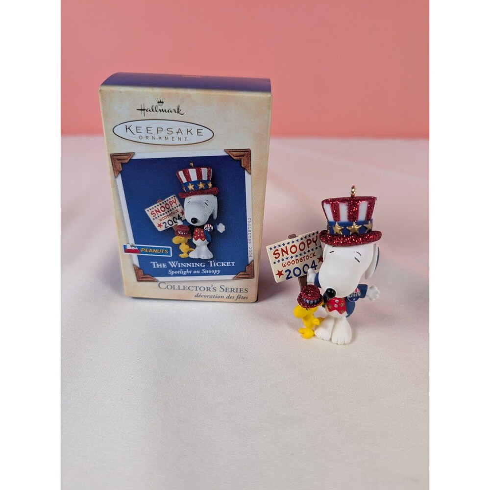 Hallmark Keepsake Christmas Ornament Peanuts The Winning Ticket #7 2004